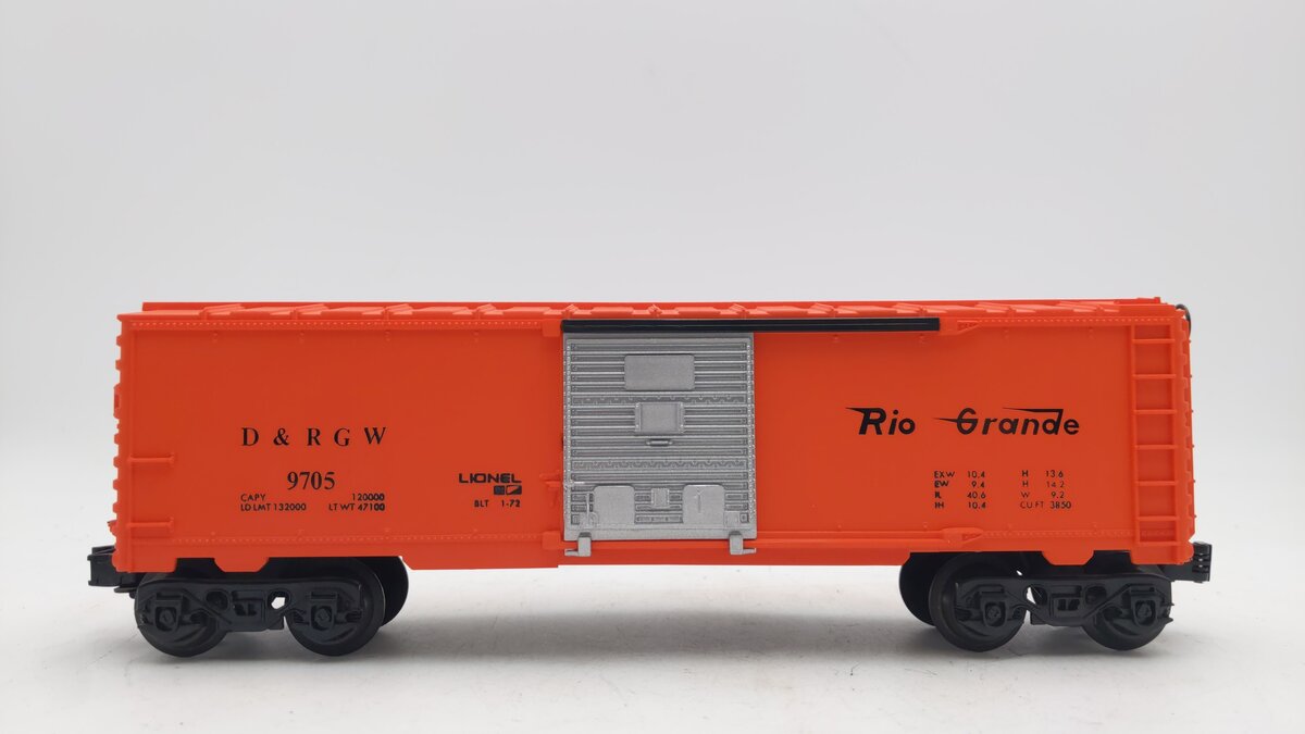 Lionel 6-9705 O Gauge Denver & Rio Grande Western Box Car EX