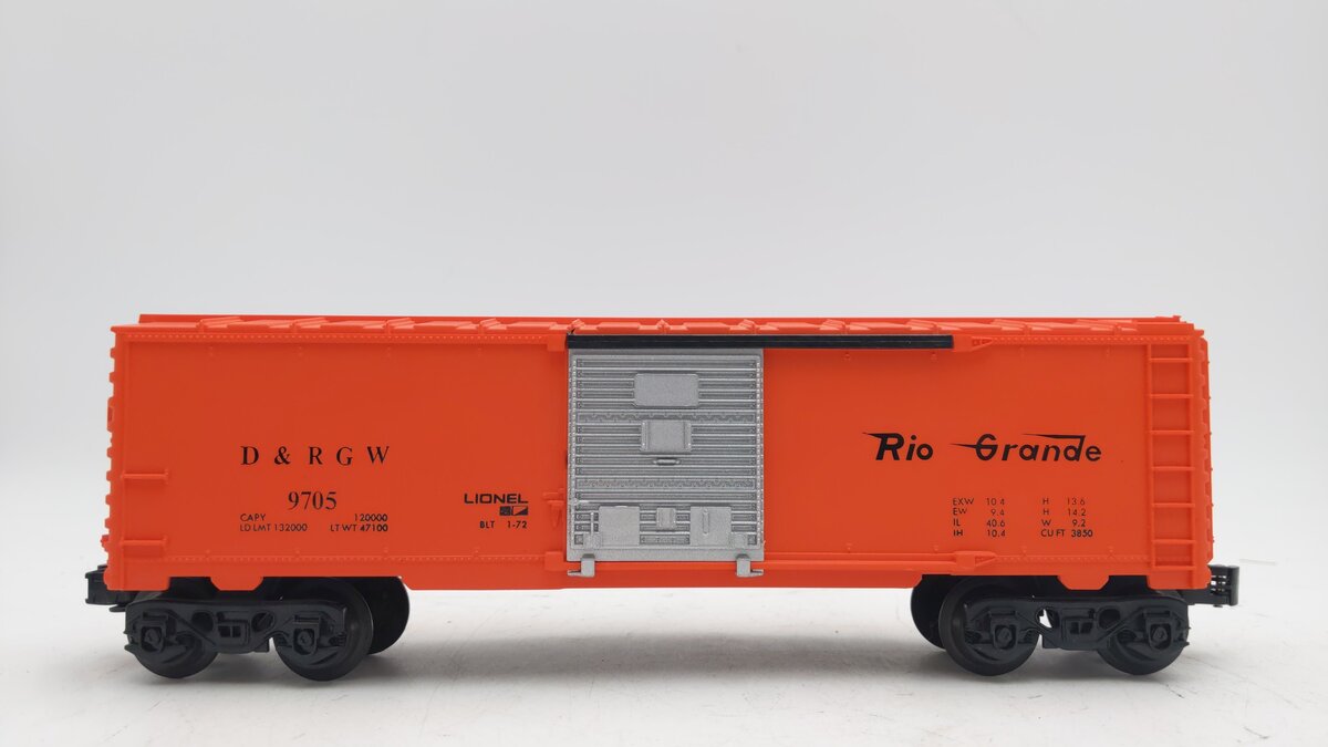 Lionel 6-9705 O Gauge Denver & Rio Grande Western Box Car EX