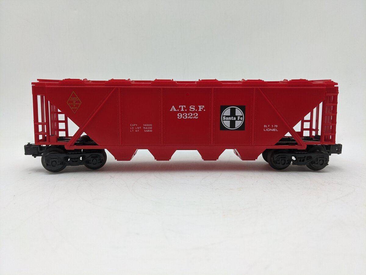 Lionel 6-9322 O Gauge Famous American Railroad Series AT&SF 4-Bay Hopper EX