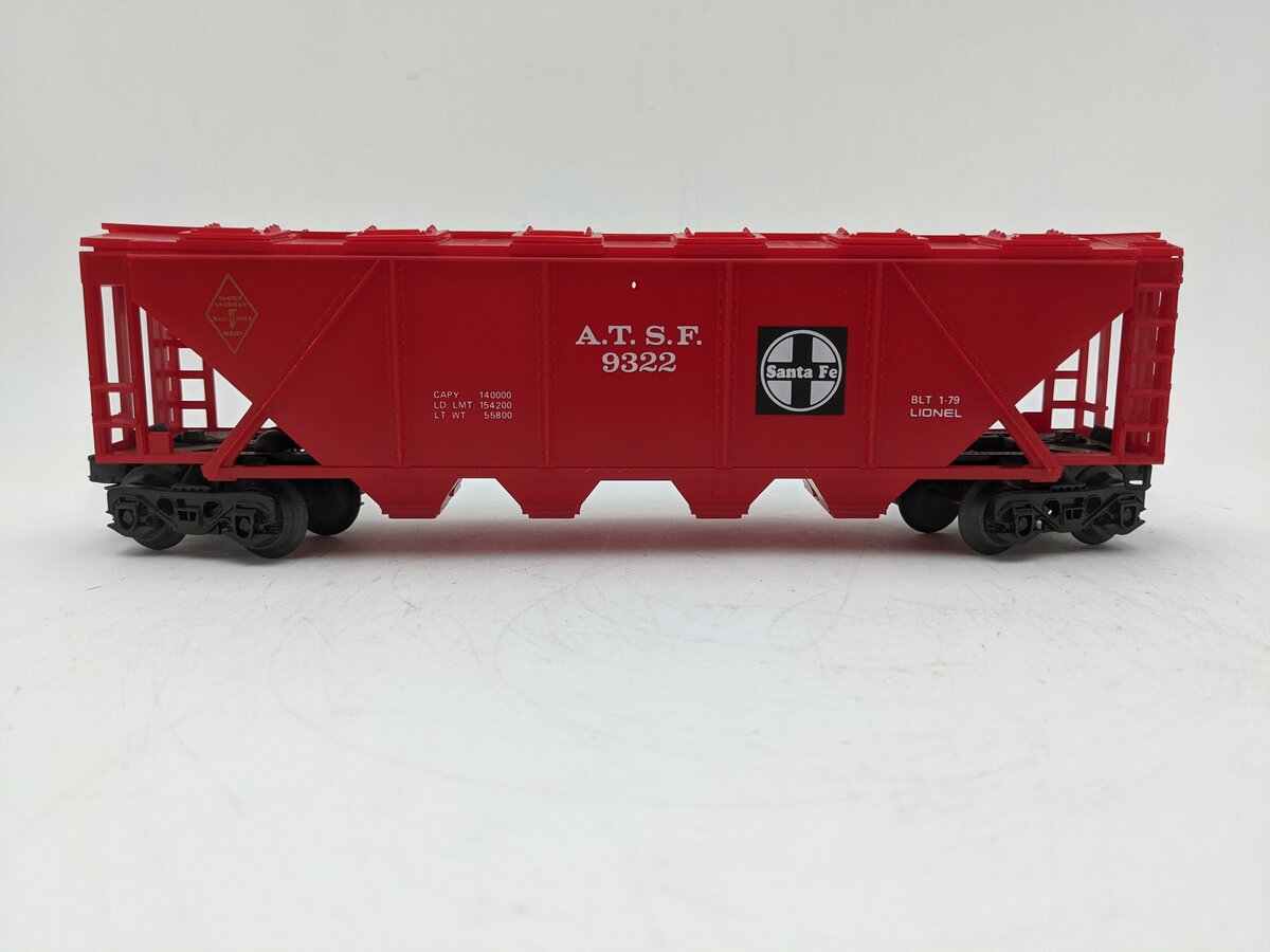 Lionel 6-9322 O Gauge Famous American Railroad Series AT&SF 4-Bay Hopper EX