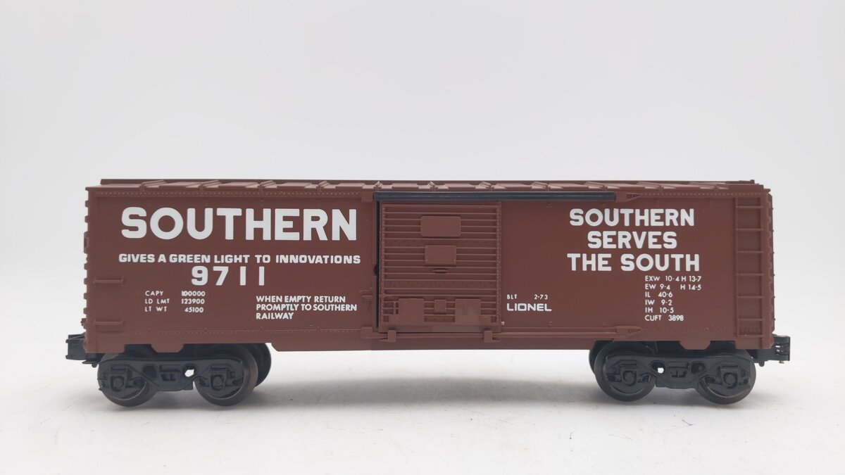 Lionel 6-9711 O Gauge Southern Boxcar #9711 EX
