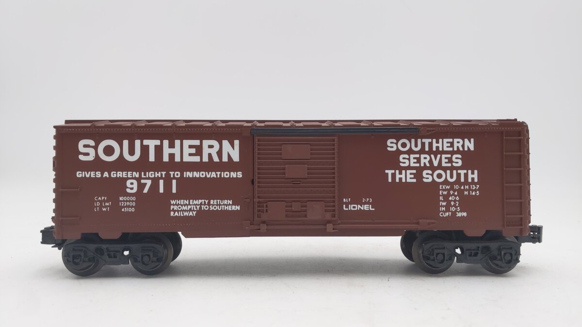 Lionel 6-9711 O Gauge Southern Boxcar #9711 EX