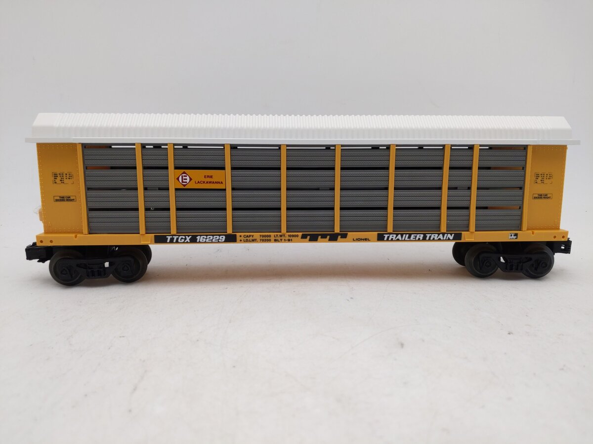 Lionel 6-16229 O Gauge Erie Lackawanna Screened Auto Carrier EX