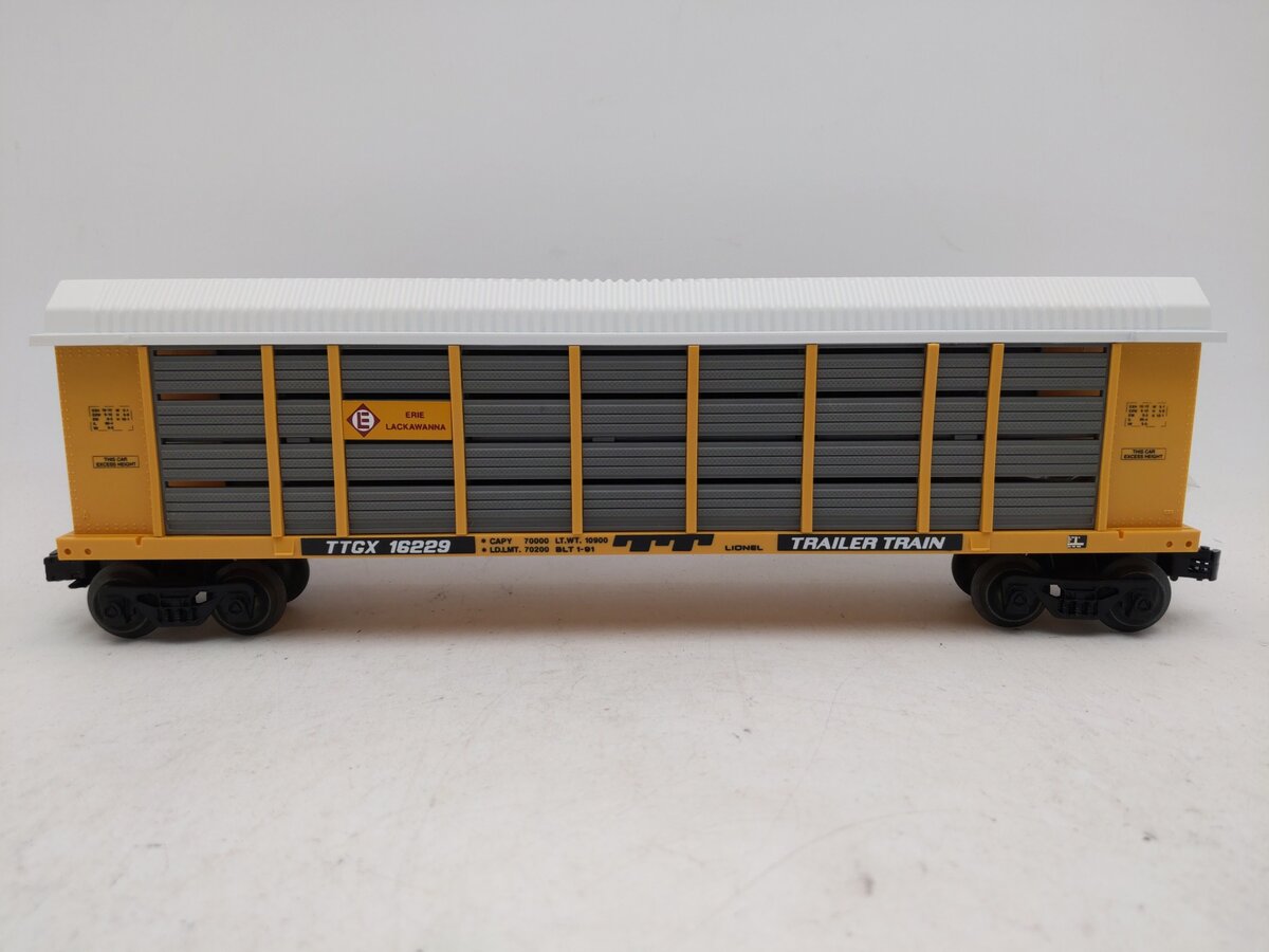 Lionel 6-16229 O Gauge Erie Lackawanna Screened Auto Carrier EX