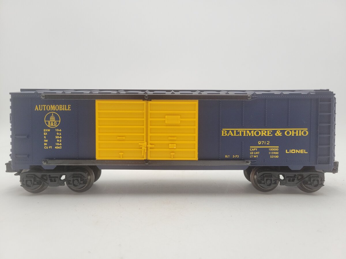Lionel 6-9712 O Gauge Baltimore & Ohio Automobile Car EX