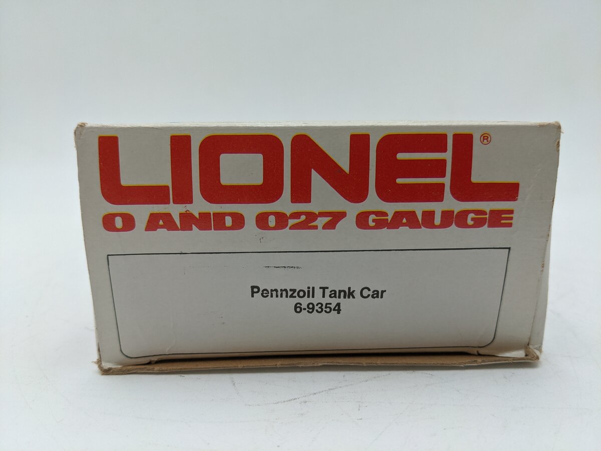 Lionel 6-9354 Pennzoil Chrome Plated Single Dome Tank Car EX/Box