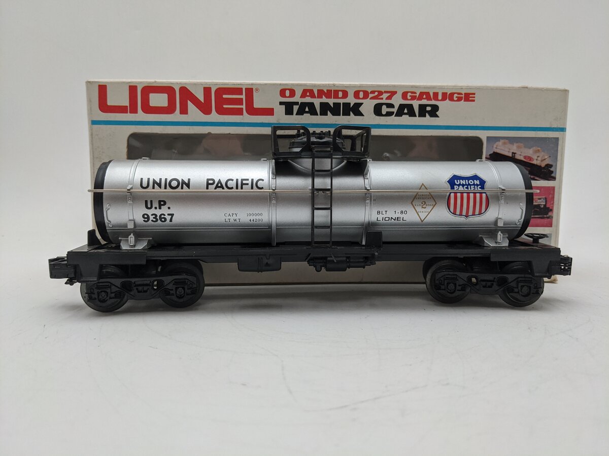 Lionel 6-9367 O Gauge Union Pacific Single Dome Tank Car #9367 EX/Box