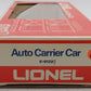 Lionel 6-9123 O Gauge Norfolk & Western 3-Tier Auto Carrier Car Brown VG/Box