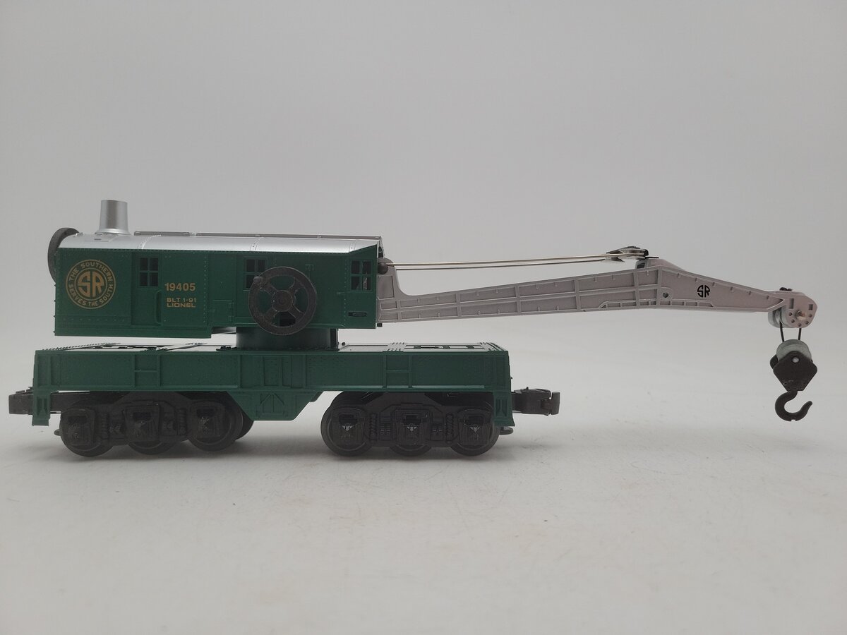 Lionel 6-19405 O Gauge Southern 6-Wheel Crane Car EX/Box
