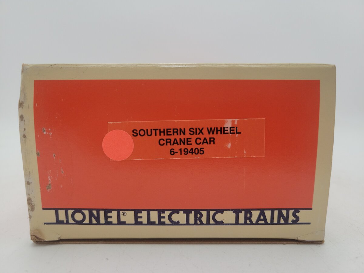 Lionel 6-19405 O Gauge Southern 6-Wheel Crane Car EX/Box