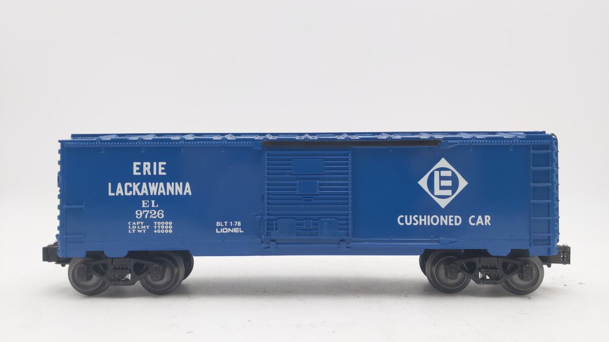 Lionel 6-9726 O Gauge Erie Lackawanna Box Car EX