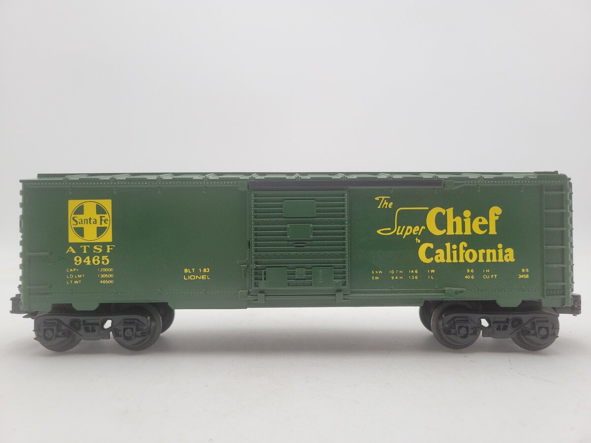 Lionel 6-9465 O Gauge AT&SF Green Boxcar #9465 EX