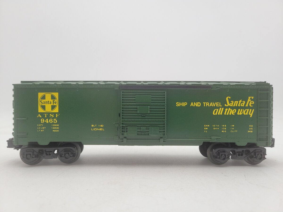 Lionel 6-9465 O Gauge AT&SF Green Boxcar #9465 EX