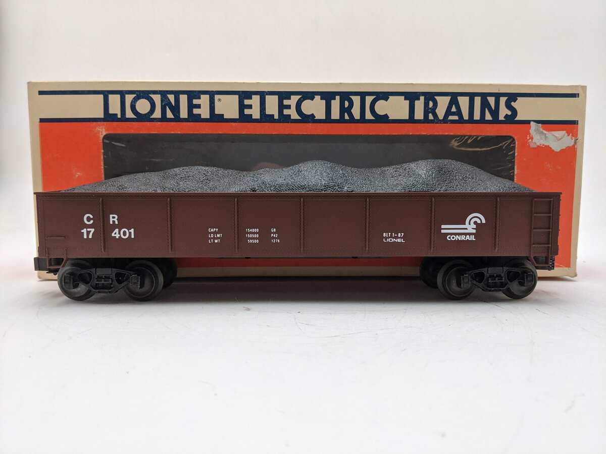 Lionel 6-17401 O Gauge Conrail Gondola W/Load EX/Box