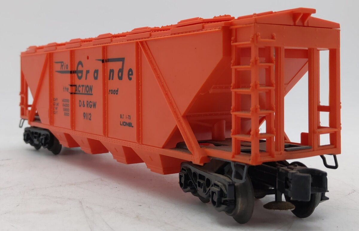 Lionel 6-9112 O Gauge Denver & Rio Grande Western Covered Long Hopper LN