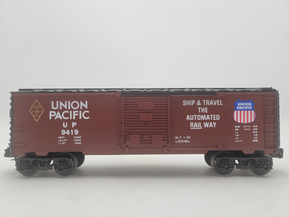 Lionel 6-9419 O Gauge Famous American Railroad Union Pacific Boxcar #9419 EX