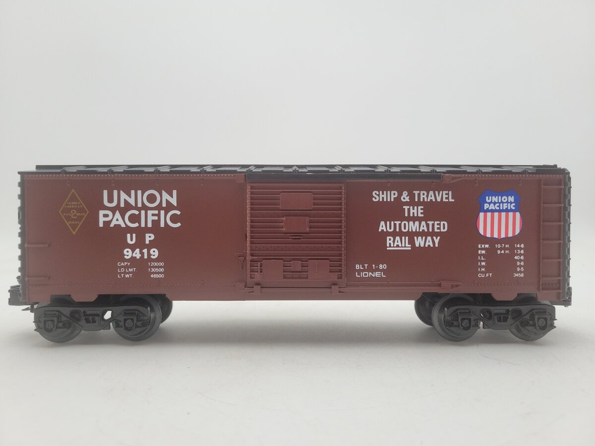 Lionel 6-9419 O Gauge Famous American Railroad Union Pacific Boxcar #9419 EX