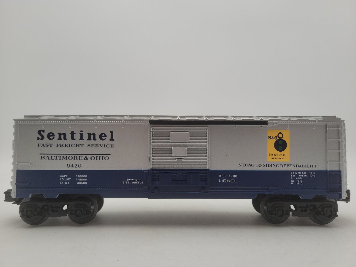 Lionel 6-9420 O Gauge Baltimore & Ohio Sentinel Boxcar EX