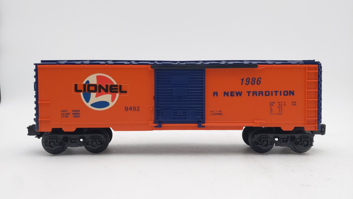 Lionel 6-9492 O Gauge Lionel Lines Orange/Blue Boxcar EX/Box