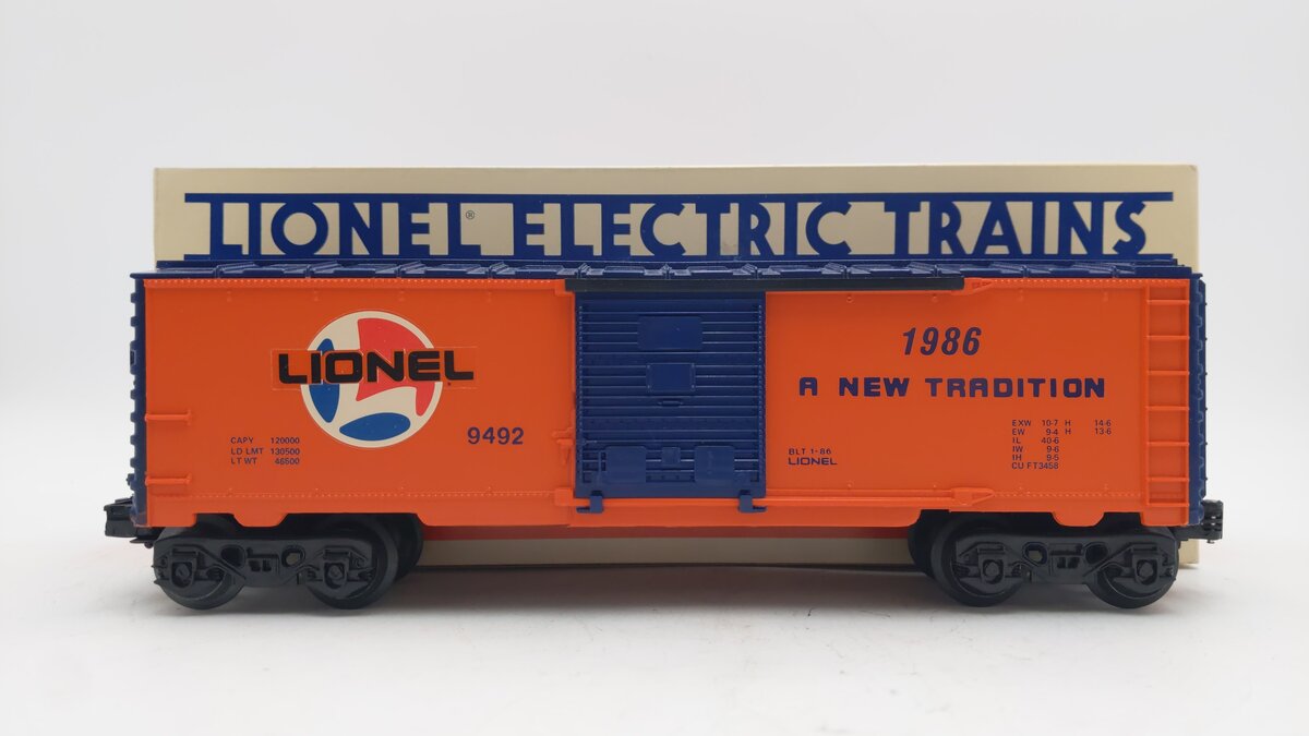 Lionel 6-9492 O Gauge Lionel Lines Orange/Blue Boxcar EX/Box