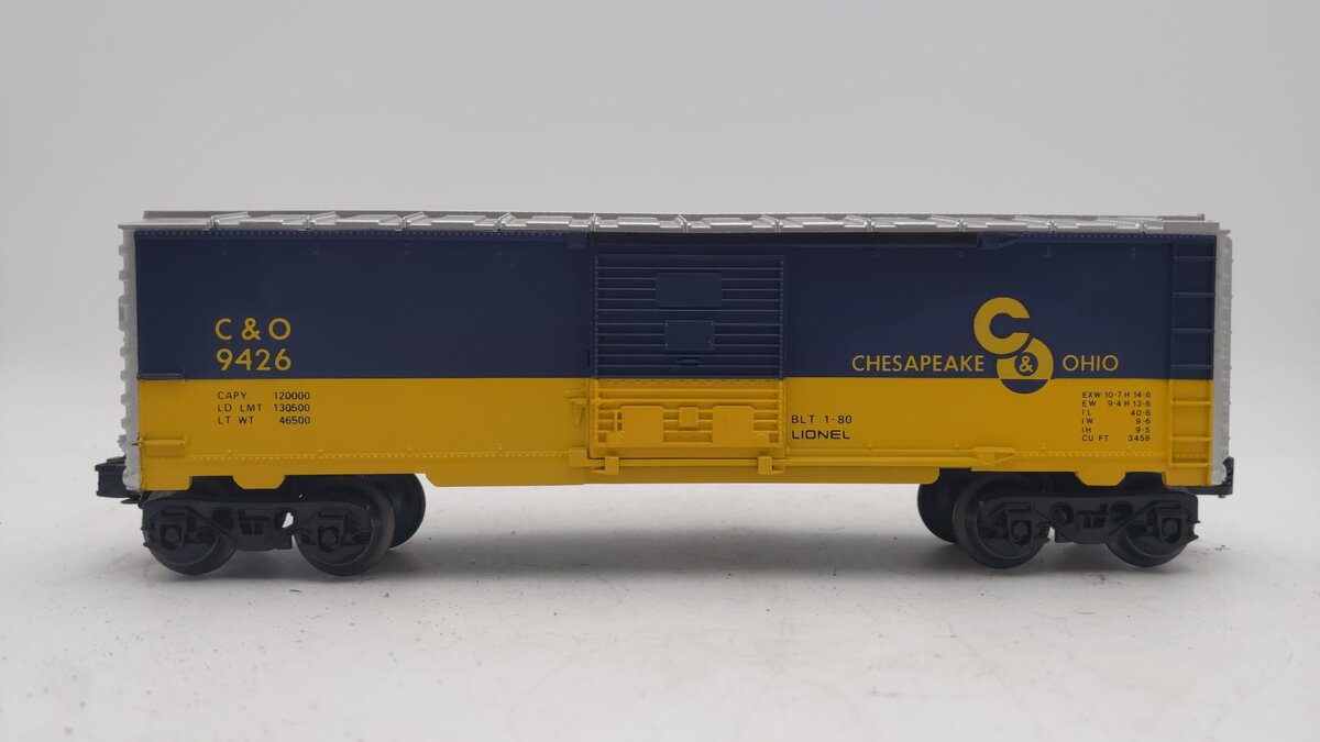 Lionel 6-9426 O Gauge Chesapeake & Ohio Boxcar #9426 EX
