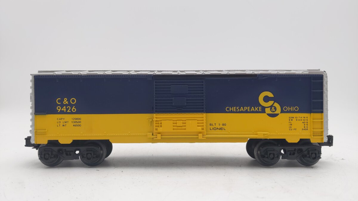Lionel 6-9426 O Gauge Chesapeake & Ohio Boxcar #9426 EX