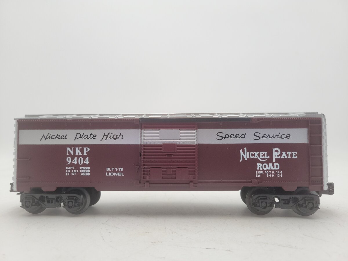 Lionel 6-9404 O Gauge Nickel Plate Road Boxcar #9404 EX