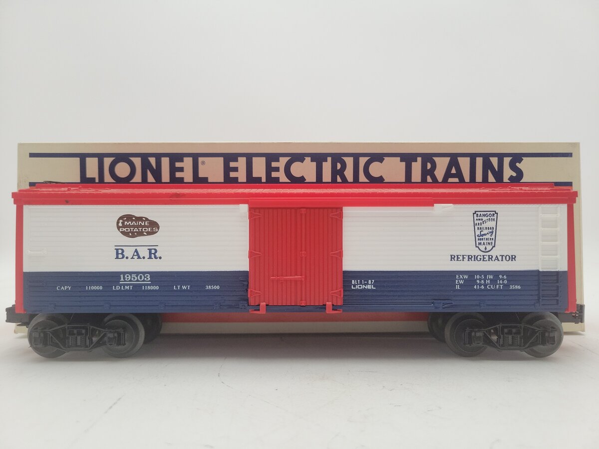 Lionel 6-19503 O Gauge Bangor & Aroostook Woodside Refrigerator Car EX/Box