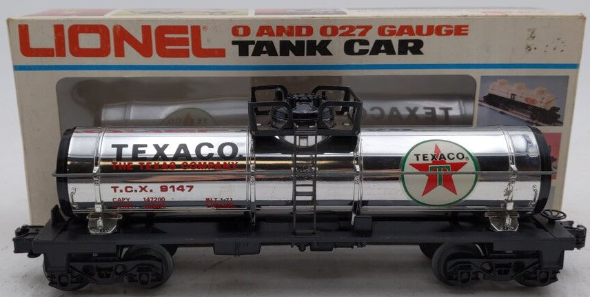 Lionel 6-9147 O Gauge Texaco Single Dome Tank Car EX/Box