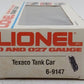 Lionel 6-9147 O Gauge Texaco Single Dome Tank Car EX/Box