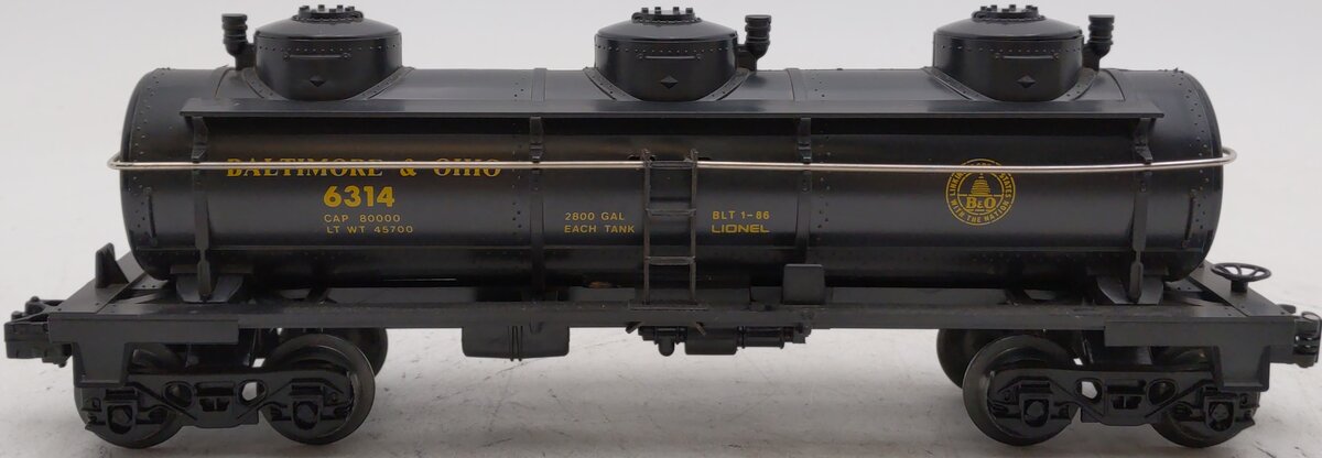 Lionel 6-6314 O Gauge Baltimore & Ohio Triple Dome Tank Car EX/Box