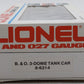 Lionel 6-6314 O Gauge Baltimore & Ohio Triple Dome Tank Car EX/Box