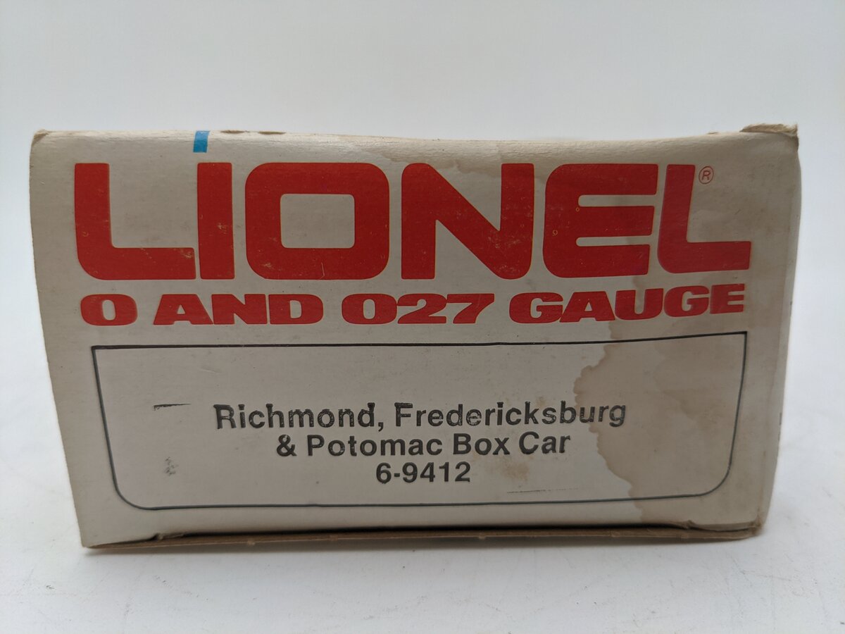 Lionel 6-9412 O Gauge Richmond Fredericksburg & Potomac Boxcar EX/Box