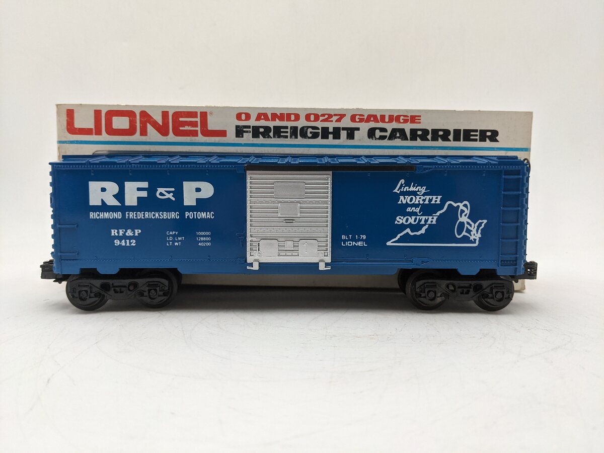 Lionel 6-9412 O Gauge Richmond Fredericksburg & Potomac Boxcar EX/Box