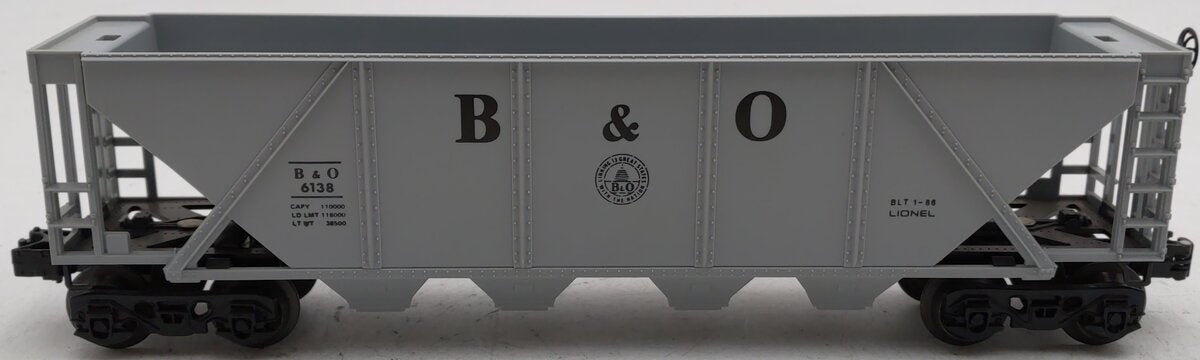 Lionel 6-6138 O Gauge Baltimore & Ohio Covered Quad Hopper LN/Box