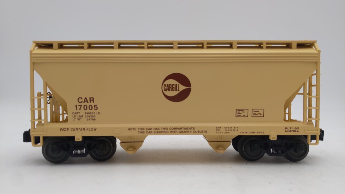 Lionel 6-17005 O Gauge Cargill 2-Bay Center Flow Hopper #17005 EX/Box