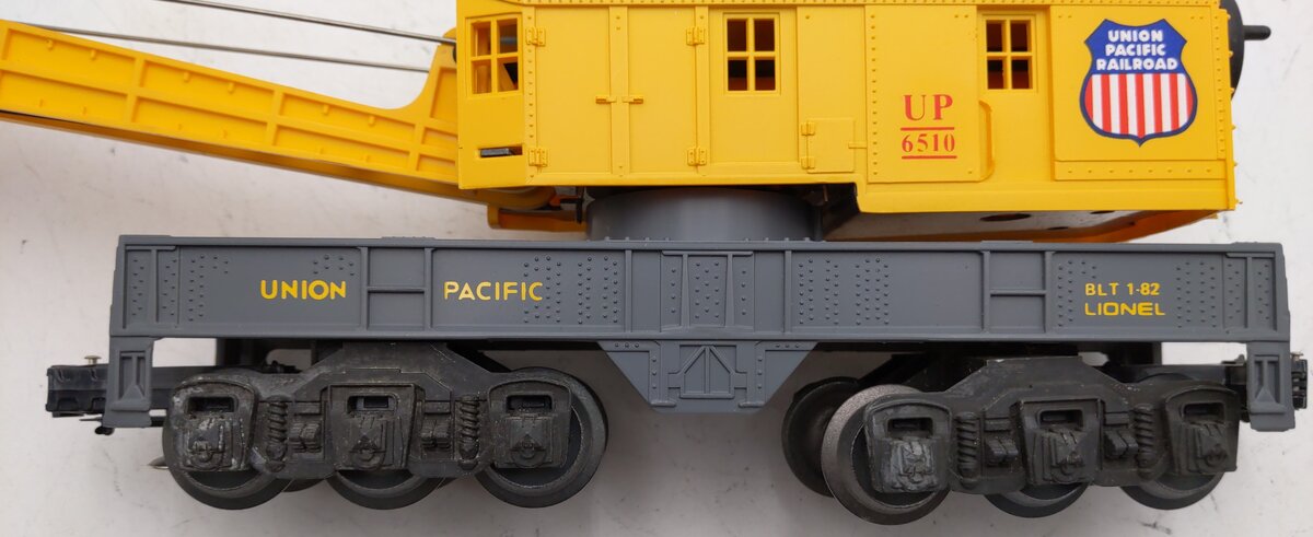 Lionel 6-6510 O Gauge Union Pacific 6 Wheel Crane Car EX/Box