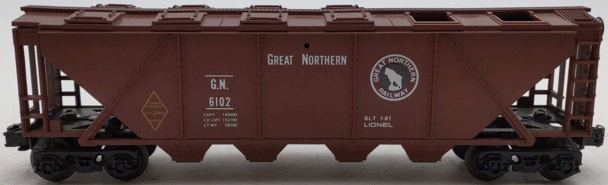 Lionel 6-6102 O Gauge Great Northern 4-Bay Covered Hopper EX/Box