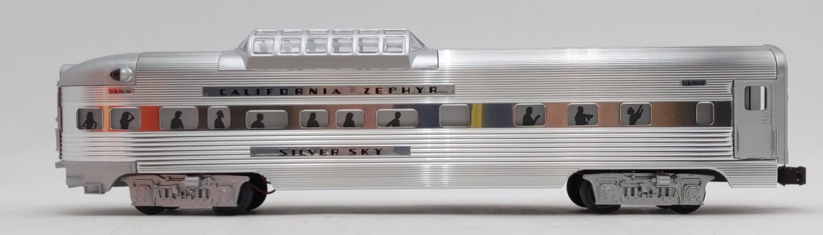 Lionel 6-19127 O California Zephyr "Silver Sky"  Aluminum Vista Observation Car NIB