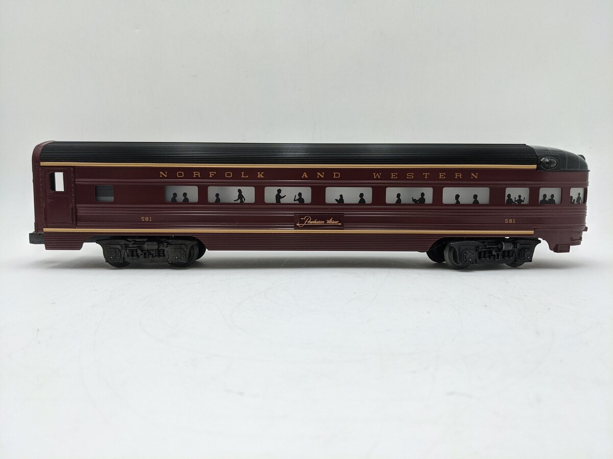 Lionel 6-9566 O Gauge Norfolk & Western Aluminum Observation Car #581 EX/Box