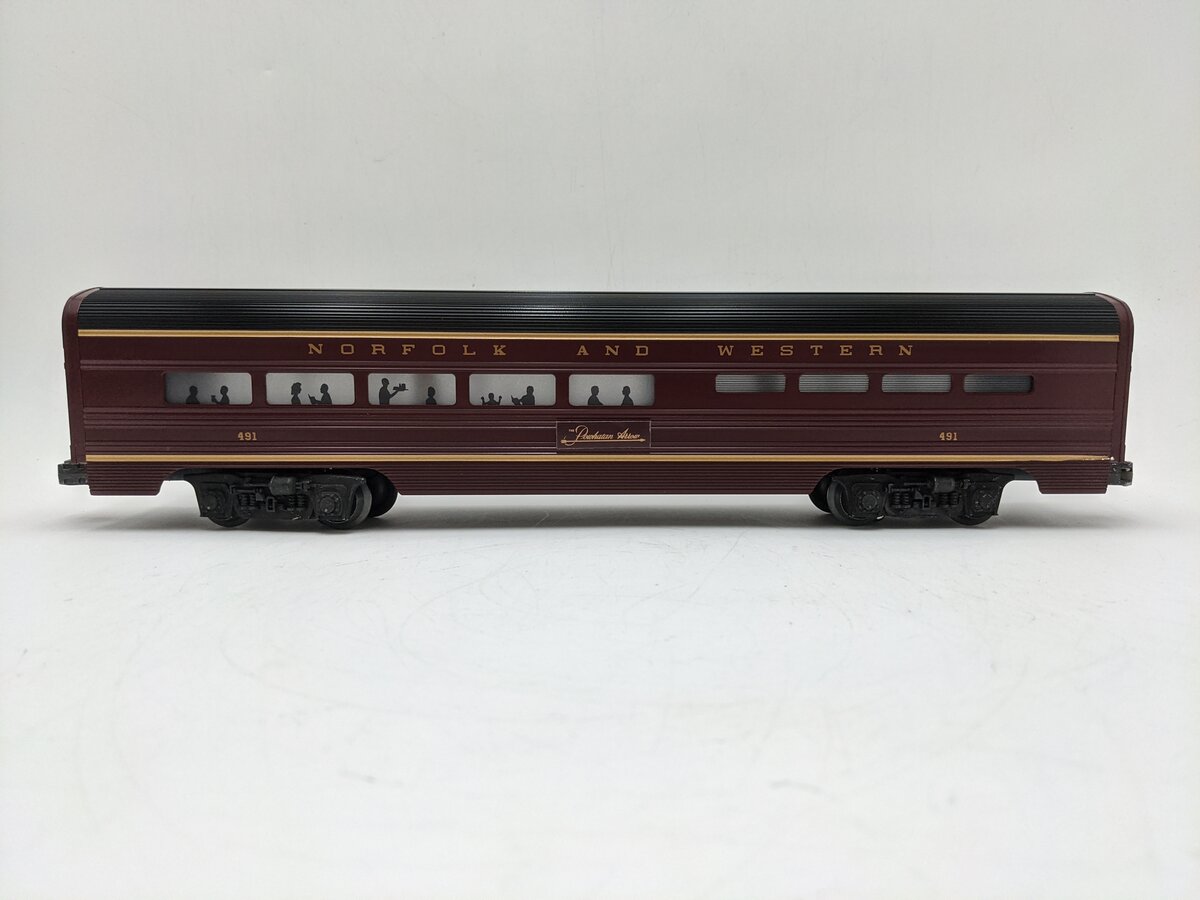 Lionel 6-7203 O Gauge Norfolk & Western Powhatan Arrow Aluminum Dining Car #491 EX/Box