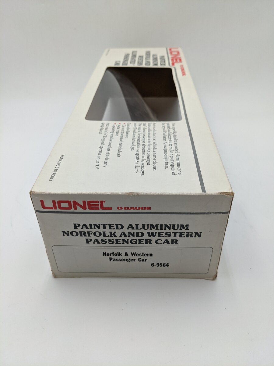 Lionel 6-9564 O Gauge Norfolk & Western Aluminum Passenger Car #579 EX/Box
