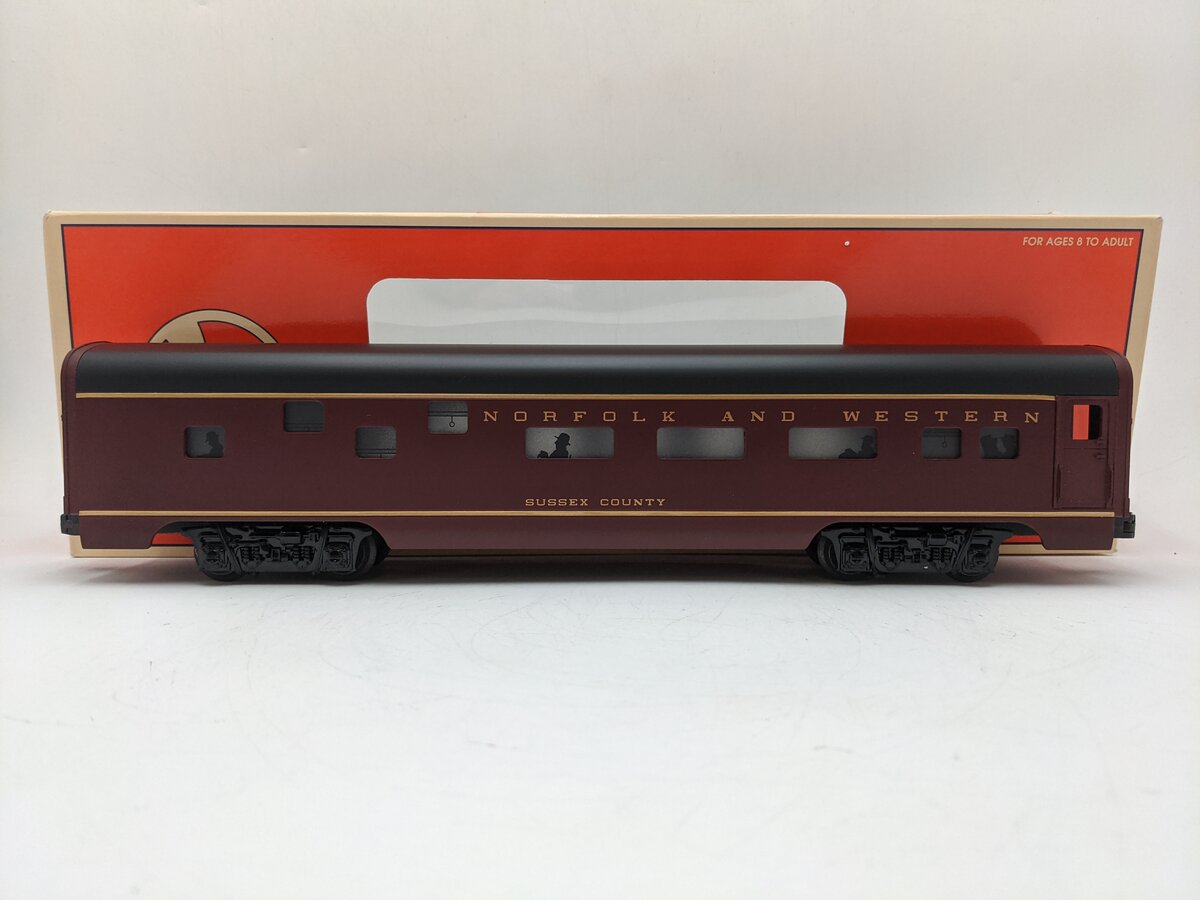Lionel 6-19151 O Gauge Norfolk & Western "Sussex County" Duplex Roomette Car EX/Box