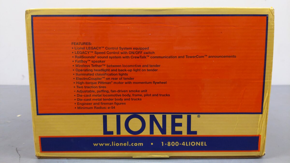 Lionel 6-11116 O UP 4-8-4 FEF3 Northern Greyhound Steam Locomotive & Tender #844 EX/Box