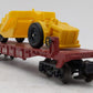 Lionel 6-9121 Louisville & Nashville Flatcar with Dozer & Scraper EX