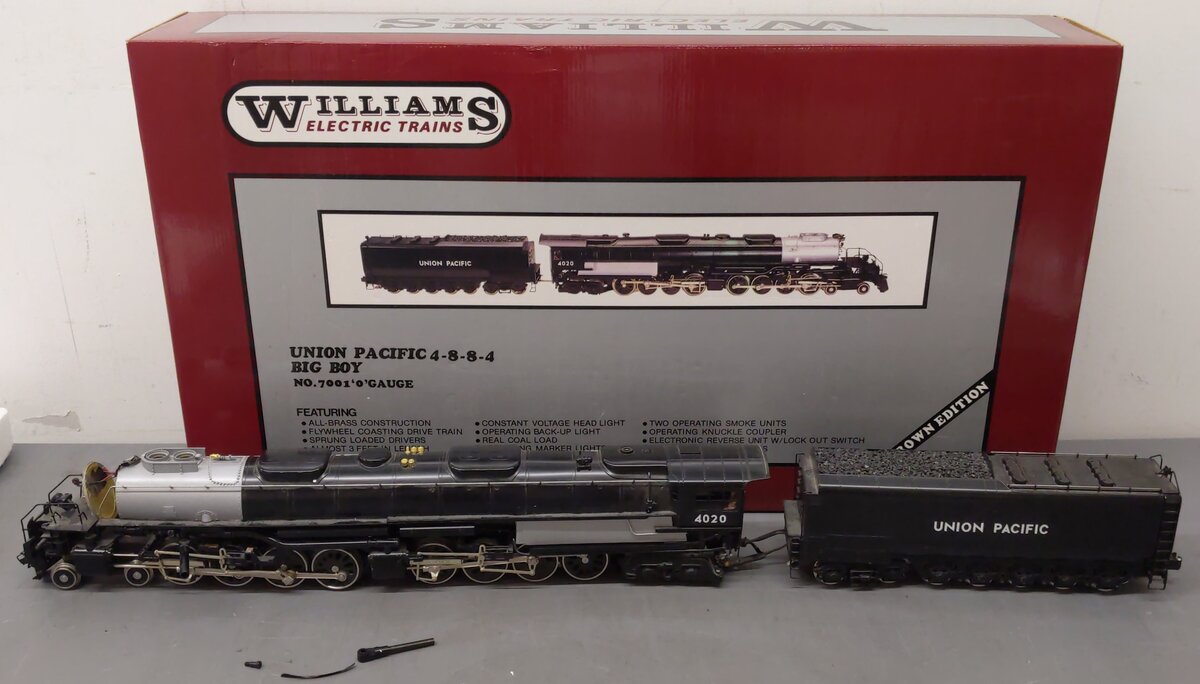 Williams 7001 O BRASS Union Pacific 4-8-8-4 Big Boy Steam Locomotive #4020/Box
