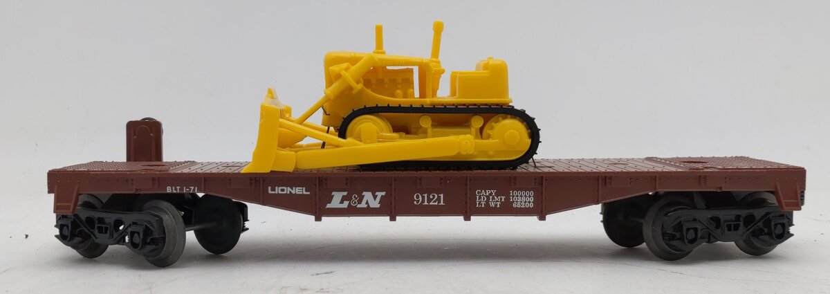 Lionel 6-9121 Louisville & Nashville Flatcar with Dozer EX