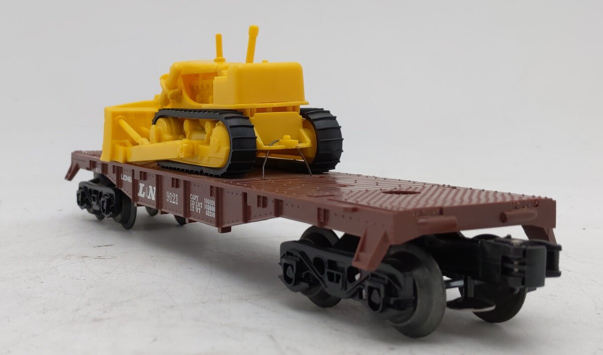 Lionel 6-9121 Louisville & Nashville Flatcar with Dozer EX