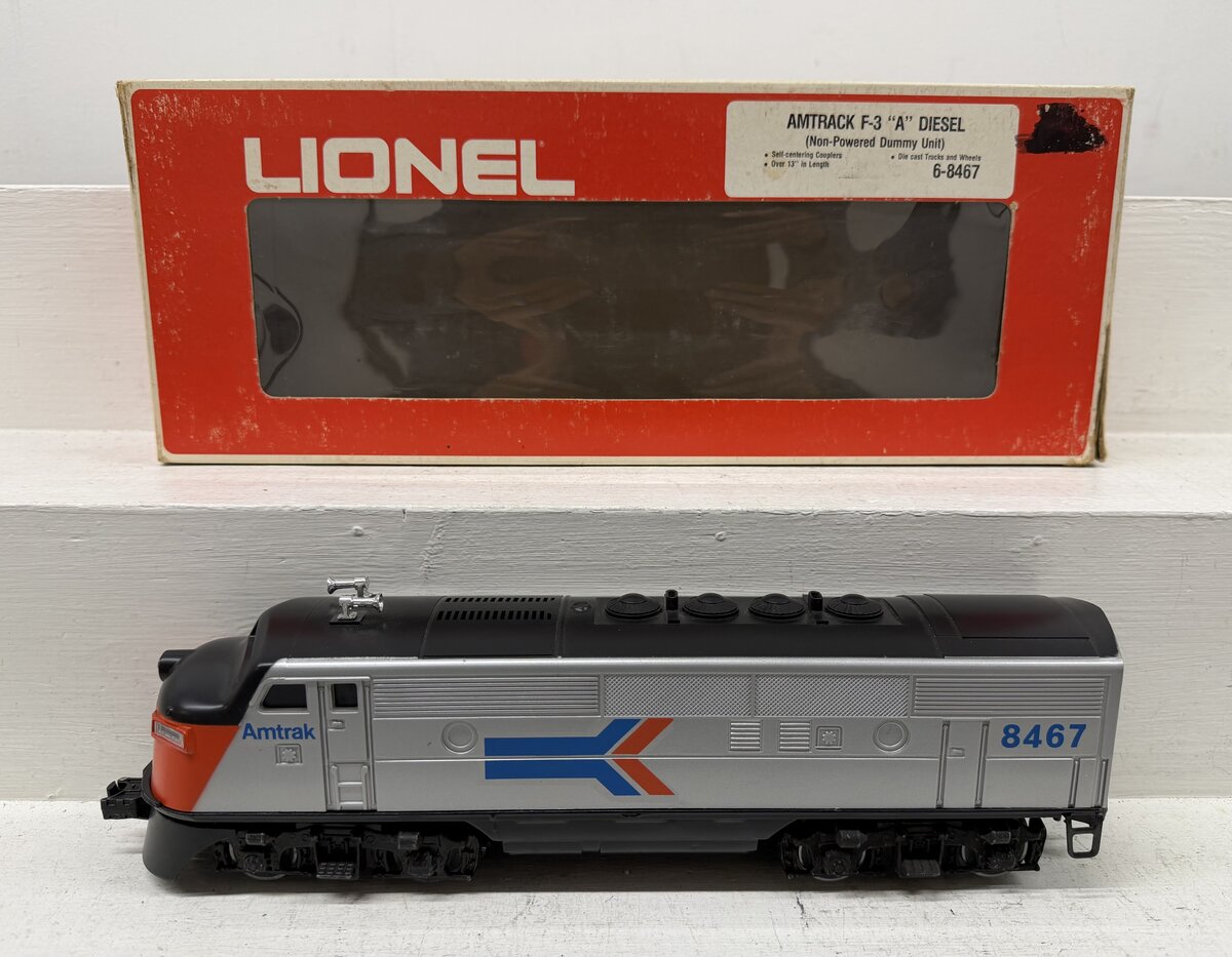 Lionel 6-8467 O Amtrak F3A Non-Powered Diesel Locomotive EX/Box