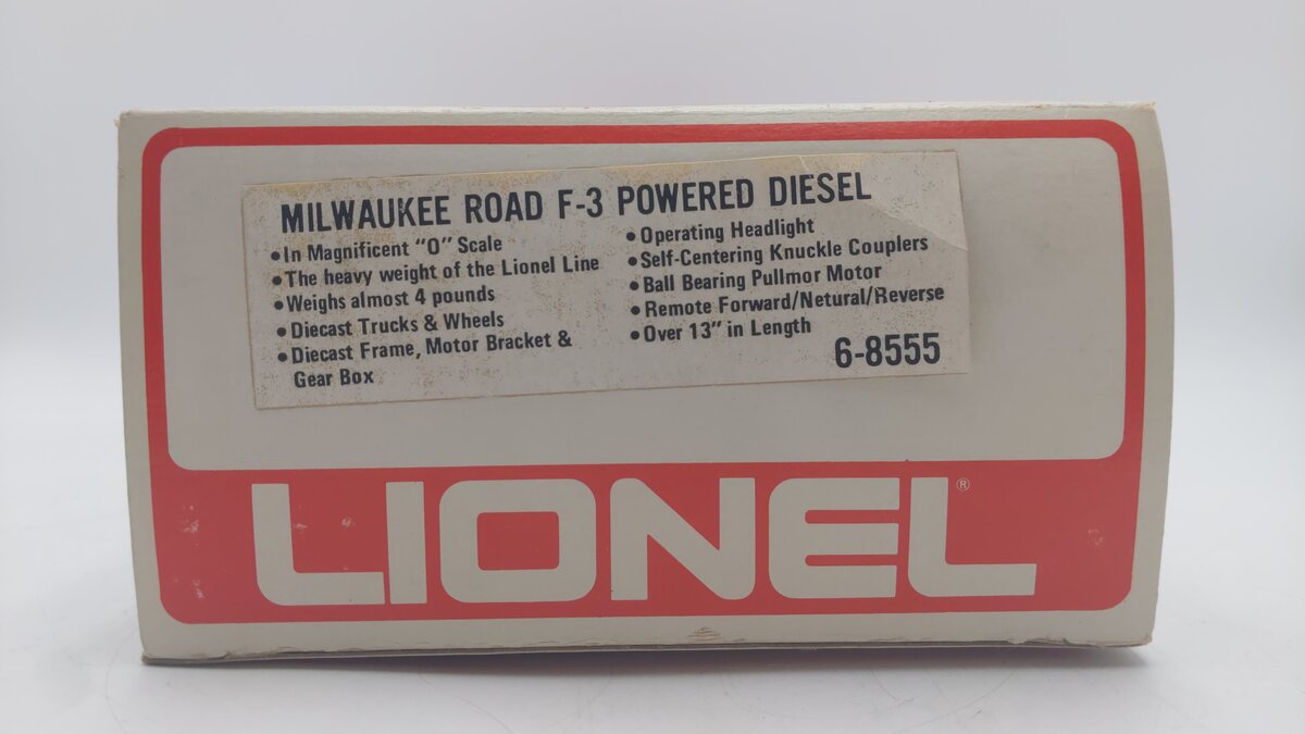 Lionel 6-8555 O Gauge Milwaukee Road F-3 Powered A Unit Diesel Locomotive EX/Box